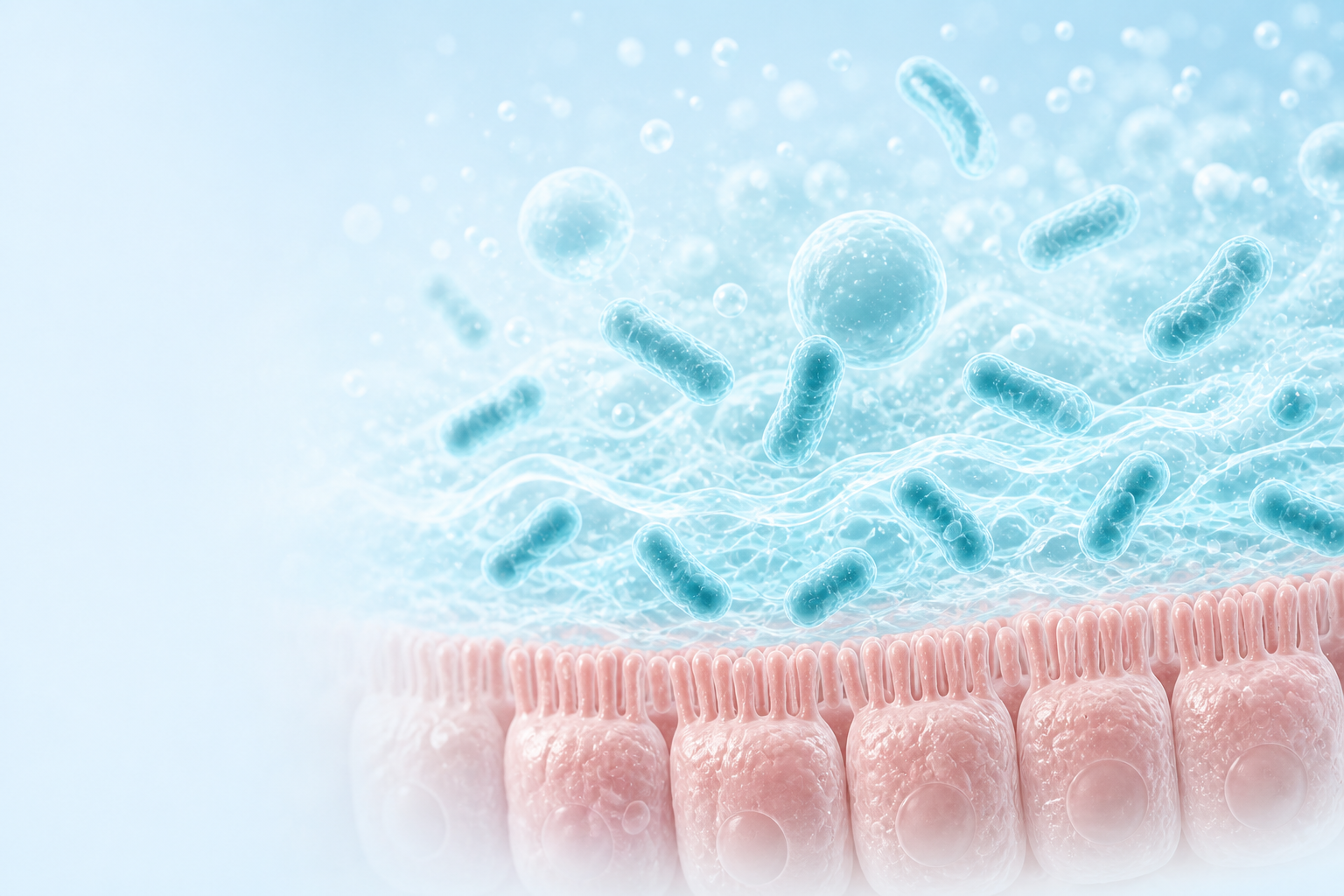 Akkermansia near the intestinal mucus layer
